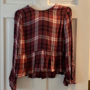 flannel long sleeve t-shirt